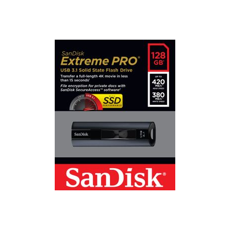 SanDisk Extreme Pro - USB flash drive - 128 GB - USB 3.1 - 6