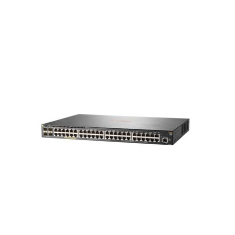HPE Aruba 2930F 48G PoE+ 4SFP+ - Switch - L3 - Managed - 48 x 10 / 100 / 1000 (PoE+) + 4 x 1 Gigabit  /  10 Gigabit SFP+ (uplink) - rack-mountable - PoE+ (370 W) - 1