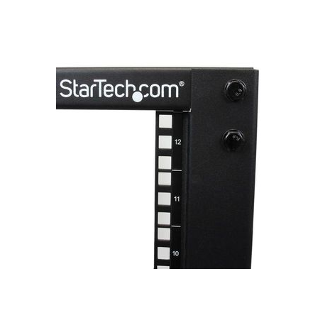 StarTech.com 12U 19" Open Frame Server Rack, 4 Post Adjustable Depth 23-41" Mobile, Free Standing Rolling Network / Computer Equipment Data Rack, Dell PowerEdge, HP ProLiant ThinkServer - Adjustable Server Rack (4POSTRACK12U) - Rack open frame - black - 12U - for P / N: CABSCREWM5B, CABSCREWSM5, CABSCREWSM5B, CABSCREWSM62, CABSCREWSM6B, CABSCRWS1224 - 5