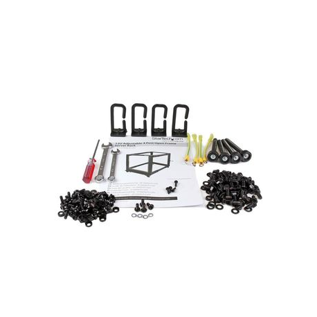 StarTech.com 12U 19" Open Frame Server Rack, 4 Post Adjustable Depth 23-41" Mobile, Free Standing Rolling Network / Computer Equipment Data Rack, Dell PowerEdge, HP ProLiant ThinkServer - Adjustable Server Rack (4POSTRACK12U) - Rack open frame - black - 12U - for P / N: CABSCREWM5B, CABSCREWSM5, CABSCREWSM5B, CABSCREWSM62, CABSCREWSM6B, CABSCRWS1224 - 7