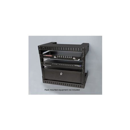 StarTech.com 8U 19" Wall Mount Network Rack - 12" Deep 2 Post Open Frame Server Room Rack for Data / AV / IT / Computer Equipment / Patch Panel with Cage Nuts & Screws 135lb Capacity, Black (RK812WALLO) - Rack - black - 8U - 19" - for P / N: CABCAGENUTS6, CABSCREWM52, CABSCREWSM6, CABSCRWM520, CABSCRWM620, CABSCRWS1224 - 2