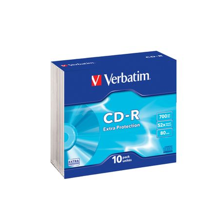 Verbatim - 10 x CD-R - 700 MB (80min) 52x - slim jewel case - 1