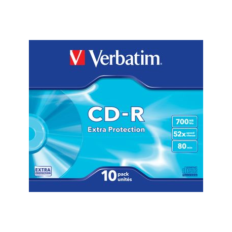 Verbatim - 10 x CD-R - 700 MB (80min) 52x - slim jewel case - 2