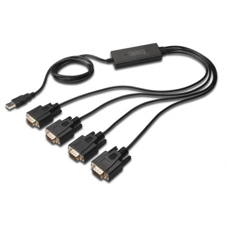 DIGITUS DA-70159 - Serial adapter - USB - RS-232 x 4 - 3