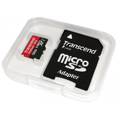 Transcend TS64GUSDU1 - Flash memory card - 64 GB - UHS Class 1 / Class10 - SDXC UHS-I - 3