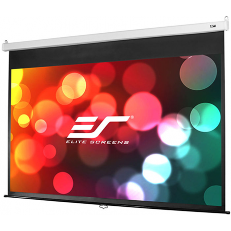 Elite Screens M106XWH Manual Pull-down Projection Screen / 106" Diagonal/ 16:9/ 132,1x234,7cm/ White Housing - 2