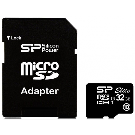 SILICON POWER 32GB, MICRO SDHC UHS-I, SDR 50 mode, Class 10, with SD adapter - 1