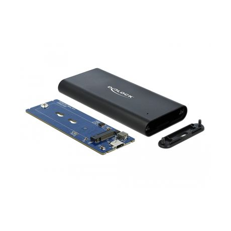 Delock - Storage enclosure - M.2 - M.2 NVMe Card - USB 3.1 (Gen 2) - black - 2