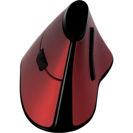 LogiLink Ergonomic Vertical - Vertical mouse - ergonomic - optical - 5 buttons - wireless - 2.4 GHz - USB wireless receiver - red - 2