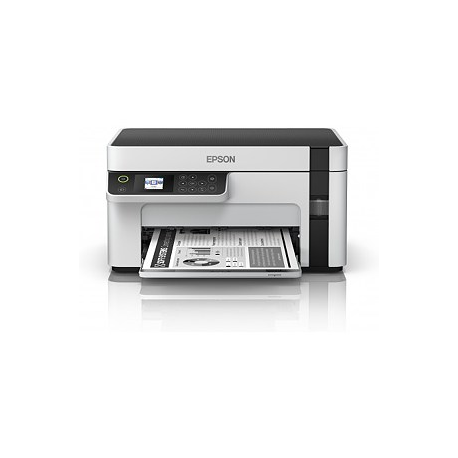 Epson EcoTank M2120 - Multifunction printer - B / W - ink-jet - A4 / Legal (media) - up to 15 ppm (printing) - 150 sheets - USB, Wi-Fi - white - 2