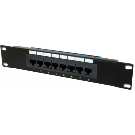 DIGITUS Professional DN-91508U - Patch panel - CAT 5e - UTP - RJ-45 X 8 - 1U - 10" - 2