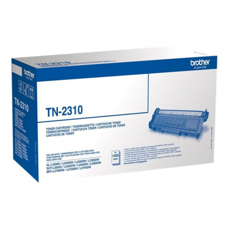 Brother TN2310 - Black - original - toner cartridge - for Brother DCP-L2500, L2520, L2560, HL-L2300, L2340, L2360, L2365, MFC-L2700, L2720, L2740 - 3