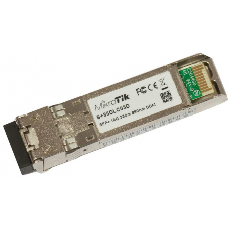MikroTik S+85DLC03D - SFP+ transceiver module - 10 GigE - SFP+ / LC multi-mode - up to 300 m - 850 nm - 1