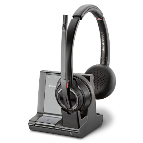 Poly Savi 8200 Series W8220 / A - Headset - on-ear - DECT  /  Bluetooth - wireless - active noise cancelling - 1