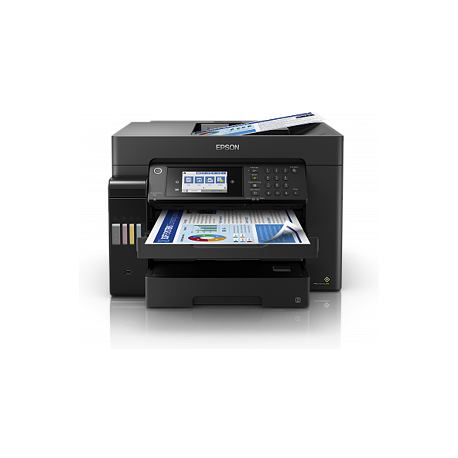 Epson EcoTank L15160 - Multifunction printer - colour - ink-jet - A3 plus (311 x 457 mm) (original) - A3 (media) - up to 25 ppm (printing) - 600 sheets - 33.6 Kbps - USB, LAN, USB host, Wi-Fi - black - 0