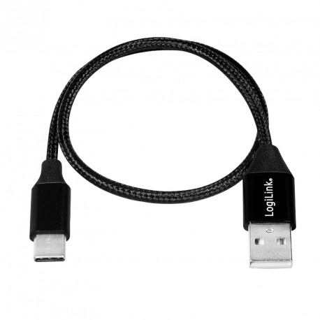 LogiLink - USB cable - USB-C (M) to USB (M) - USB 2.0 - 5 V - 3 A - 1 m - black - 5