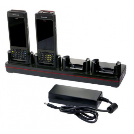 Honeywell Charge Base - Standard - handheld charging stand + power adapter - output connectors: 4 - for Dolphin CN80 - 2