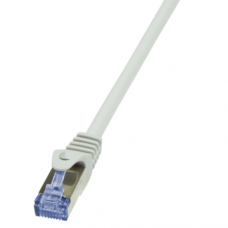 LogiLink PrimeLine - Patch cable - RJ-45 (M) to RJ-45 (M) - 25 cm - SFTP, PiMF - CAT 6a - halogen-free - grey - 1