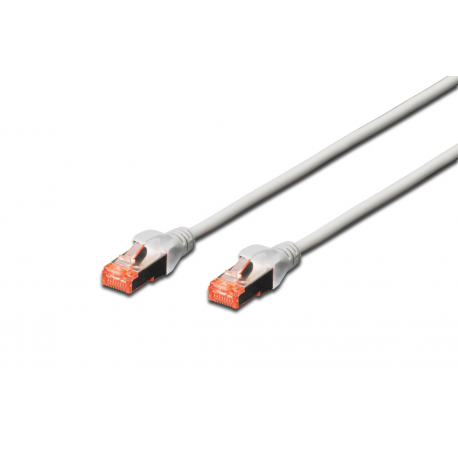 DIGITUS Professional - Patch cable - RJ-45 (M) to RJ-45 (M) - 1.5 m - SFTP - CAT 6 - booted, halogen-free, snagless - grey - 1
