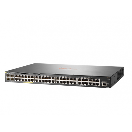 HPE Aruba 2930F 48G PoE+ 4SFP - Switch - L3 - Managed - 48 x 10 / 100 / 1000 (PoE+) + 4 x Gigabit SFP (uplink) - rack-mountable - PoE+ (370 W) - 2