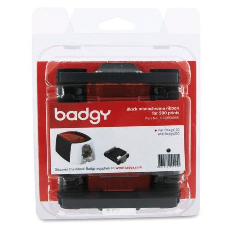 Badgy - Black  /  monochrome - print ribbon cassette - for Badgy 100, 200 - 1