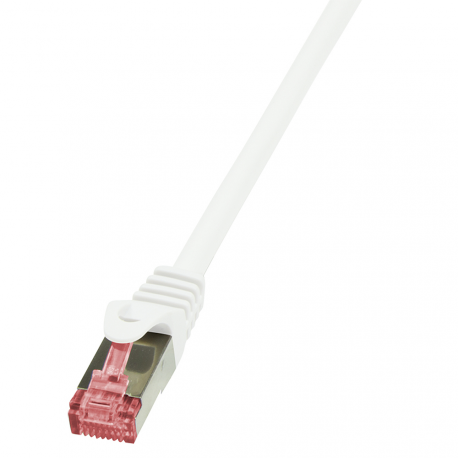 LogiLink PrimeLine - Patch cable - RJ-45 (M) to RJ-45 (M) - 3 m - SFTP, PiMF - CAT 6 - halogen-free, molded, snagless - white - 2
