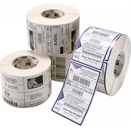 Zebra Z-Perform 1000D - Paper - smooth - permanent adhesive - bright white - 70 x 32 mm 25200 roll(s) (12 roll(s) x 2100) labels - 1