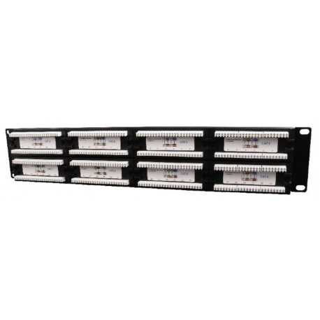 Gembird NPP-C624-002 - Patch panel with cable management - CAT 6 - STP - black - 1U - 19" - 24 ports - 1