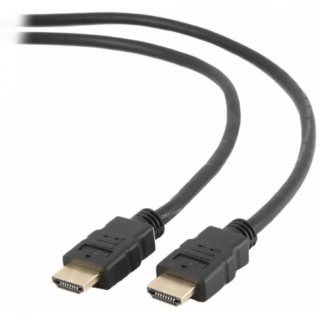 Gembird CC-HDMI4-1M - HDMI cable with Ethernet - HDMI male to HDMI male - 1 m - shielded twisted pair (STP) - black - 1