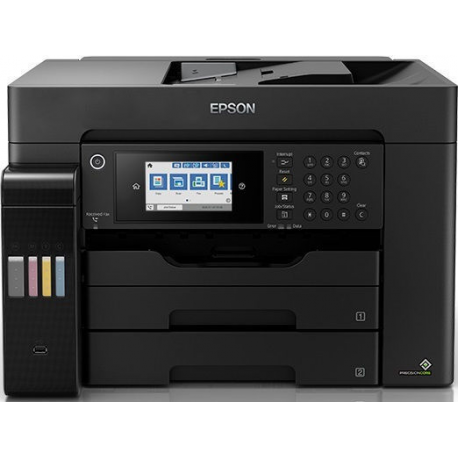 Epson EcoTank L15160 - Multifunction printer - colour - ink-jet - A3 plus (311 x 457 mm) (original) - A3 (media) - up to 25 ppm (printing) - 600 sheets - 33.6 Kbps - USB, LAN, USB host, Wi-Fi - black - 1