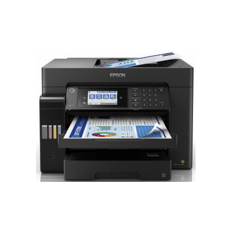 Epson EcoTank L15160 - Multifunction printer - colour - ink-jet - A3 plus (311 x 457 mm) (original) - A3 (media) - up to 25 ppm (printing) - 600 sheets - 33.6 Kbps - USB, LAN, USB host, Wi-Fi - black - 2