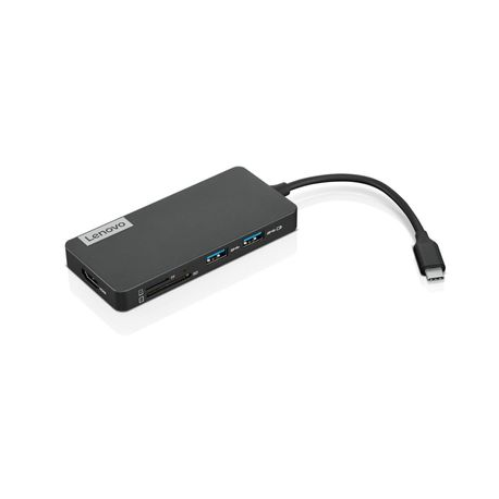 Lenovo USB-C 7-in-1 Hub - Docking station - USB-C - HDMI - for IdeaPad 3 14; ThinkBook 14s Yoga G2 IAP; ThinkPad T14s Gen 3; X1 Nano Gen 2 - 0
