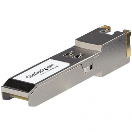 StarTech.com HPE JL563A Compatible SFP+ Module, 10GBASE-T, SFP to RJ45 Cat6 / Cat5e, 10GE Gigabit Ethernet SFP+, RJ-45 (Copper) 30m, HPE 8320, 8325-48Y8, 10Gbps SFP+ Module Transceiver - Lifetime Warranty (JL563A-ST) - SFP+ transceiver module (equivalent to: HP JL563A) - 10 GigE - 10Base-T, 100Base-TX, 1000Base-T, 10GBase-T - RJ-45 - up to 30 m - for HPE Aruba 8320, 8325-48Y8C, MACsec Advanced Module - 2
