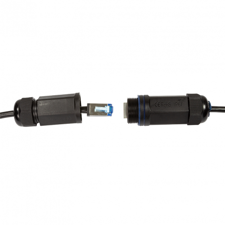 LogiLink Professional - Patch cable - RJ-45 (M) to RJ-45 (M) - 50 m - SFTP - CAT 6a - halogen-free, outdoor - black - 6