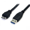 StarTech.com 3 ft Black SuperSpeed USB 3.0 Cable A to Micro B - M / M - USB cable - USB Type A (M) to Micro-USB Type B (M) - USB 3.0 - 91 cm - molded - black - for P / N: HB20A4AME, HB20A7AME, HBS304A24A, S251BU31315, SM21BMU31C3, SM22BU31C3R, SMS2BU31C3R