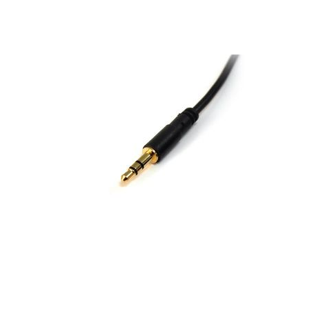 StarTech.com 3.5mm Audio Cable - 10 ft - Slim - M / M - AUX Cable - Male to Male Audio Cable - AUX Cord - Headphone Cable - Auxiliary Cable (MU10MMS) - Audio cable - stereo mini jack male to stereo mini jack male - 3 m - black - for P / N: HD202A, KITBXDOCKPNA, MOD4AVHD, MOD4AVHDBT, MOD4DOCKACPD, RKCOND17HD, SV231DPU34K - 1