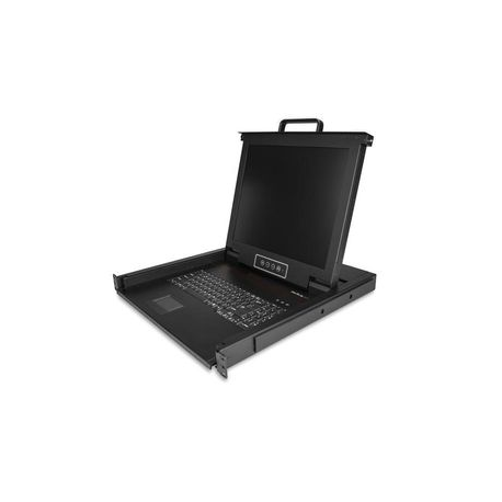 StarTech.com Rackmount KVM Console, Single Port VGA KVM with 17" LCD Monitor for Server Rack, Fully Featured Universal 1U LCD KVM Drawer with Cables & Hardware, USB Support, 50,000 MTBF - LCD KVM Concole Drawer (RKCONS1701) - KVM console with KVM switch - 1 ports - 17" - rack-mountable - 1280 x 1024 @ 60 Hz - 250 cd/m² - 1000:1 - 5 ms - VGA - black - 1U - 0