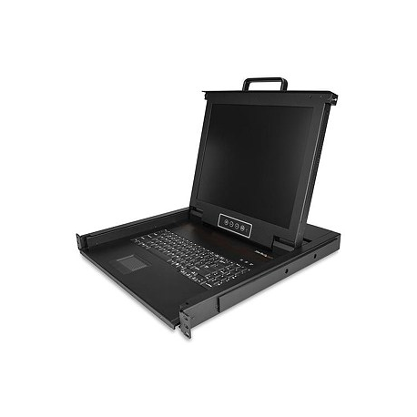 StarTech.com Rackmount KVM Console, Single Port VGA KVM with 17" LCD Monitor for Server Rack, Fully Featured Universal 1U LCD KVM Drawer with Cables & Hardware, USB Support, 50,000 MTBF - LCD KVM Concole Drawer (RKCONS1701) - KVM console with KVM switch - 1 ports - 17" - rack-mountable - 1280 x 1024 @ 60 Hz - 250 cd/m² - 1000:1 - 5 ms - VGA - black - 1U - 12