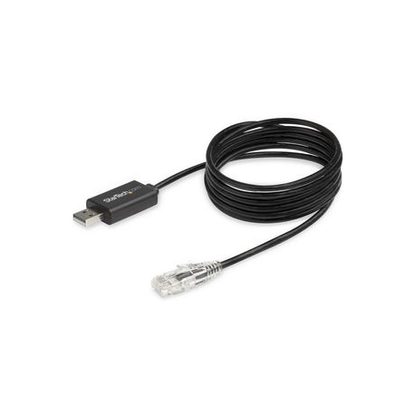 StarTech.com 6 ft (1.8 m) Cisco USB Console Cable - USB to RJ45 Rollover Cable - 460Kbps - Windows, Mac and Linux Compatible - M/M (ICUSBROLLOVR) - Serial cable - USB (M) to RJ-45 (M) - 1.8 m - USB 2.0 - black - 1