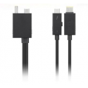 Lenovo Split Cable - Thunderbolt cable (M) (M) - Thunderbolt 3 - 67 cm - black - CRU - for ThinkPad L13 Gen 2; L13 Yoga Gen 2; P1 Gen 4; P17 Gen 2; T15g Gen 2; X1 Extreme Gen 4
