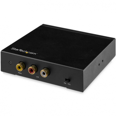 StarTech.com HDMI to RCA Converter Box with Audio - Composite Video Adapter - NTSC / PAL - 1080p (HD2VID2) - Video converter - HDMI - composite video - black - 3