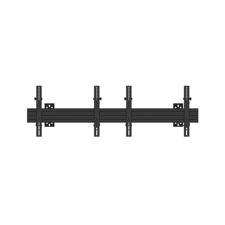 Multibrackets M Wallmount Pro MBW2U - Mounting kit (2 wall plates, wall rails, 4 tilt arms) - for 2 LCD displays - aluminium, steel - black - screen size: 40"-65" - wall-mountable - 3