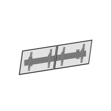 Multibrackets M Wallmount Pro MBW2U - Mounting kit (2 wall plates, wall rails, 4 tilt arms) - for 2 LCD displays - aluminium, steel - black - screen size: 40"-65" - wall-mountable - 4
