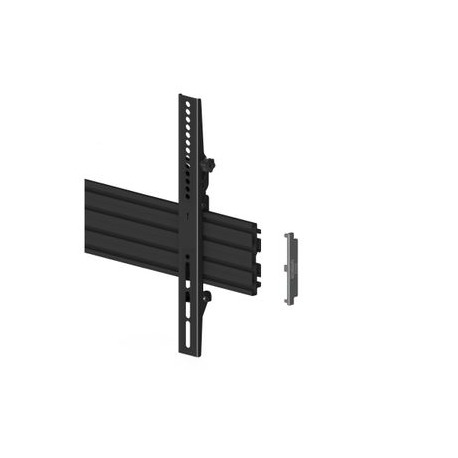 Multibrackets M Wallmount Pro MBW3U - Mounting kit (2 wall plates, 4 rails, 6 tilt arms) - for 3 LCD displays - aluminium, steel - black - screen size: 40"-65" - wall-mountable - 1