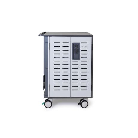 Ergotron Zip40 - Cart charge and management - for 40 tablets / notebooks - lockable - steel - grey, white - screen size: up to 15.6" - 0