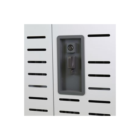 Ergotron Zip40 - Cart charge and management - for 40 tablets / notebooks - lockable - steel - grey, white - screen size: up to 15.6" - 4