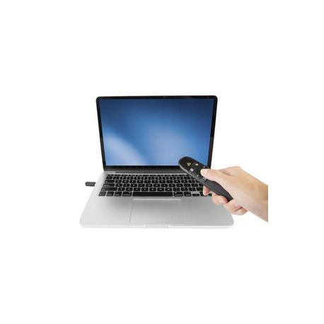 StarTech.com Wireless Presentation Remote with Green Laser Pointer - 90 ft. (27 m) - USB Presentation Clicker for Mac and Windows (PRESREMOTEG) - Presentation remote control - RF - black - 4