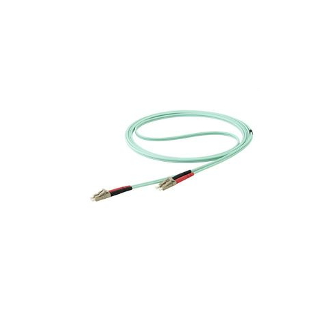 StarTech.com 15 m OM4 LC to LC Multimode Duplex Fiber Optic Patch Cable- Aqua - 50 / 125 - Fiber Optic Cable - 40 / 100Gb - LSZH (450FBLCLC15) - Patch cable - LC multi-mode (M) to LC multi-mode (M) - 15 m - fibre optic - duplex - 50 / 125 micron - OM4 - aqua - 0