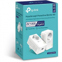TP-Link AV1000 - Gigabit Passthrough Powerline Starter Kit - bridge - GigE, HomePlug AV (HPAV), HomePlug AV (HPAV) 2.0, IEEE 1901 - wall-pluggable (pack of 2)