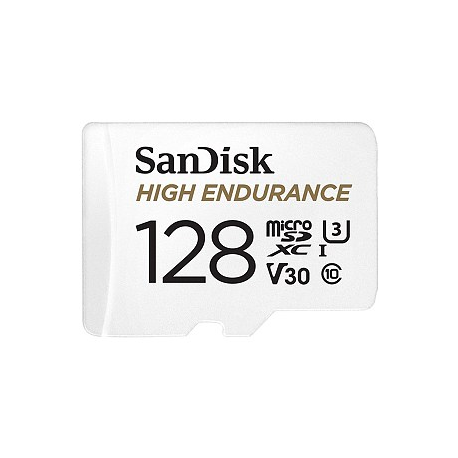 SanDisk Max Endurance - Flash memory card (microSDXC to SD adapter included) - 128 GB - Video Class V30 / UHS-I U3 / Class10 - microSDXC UHS-I - 2